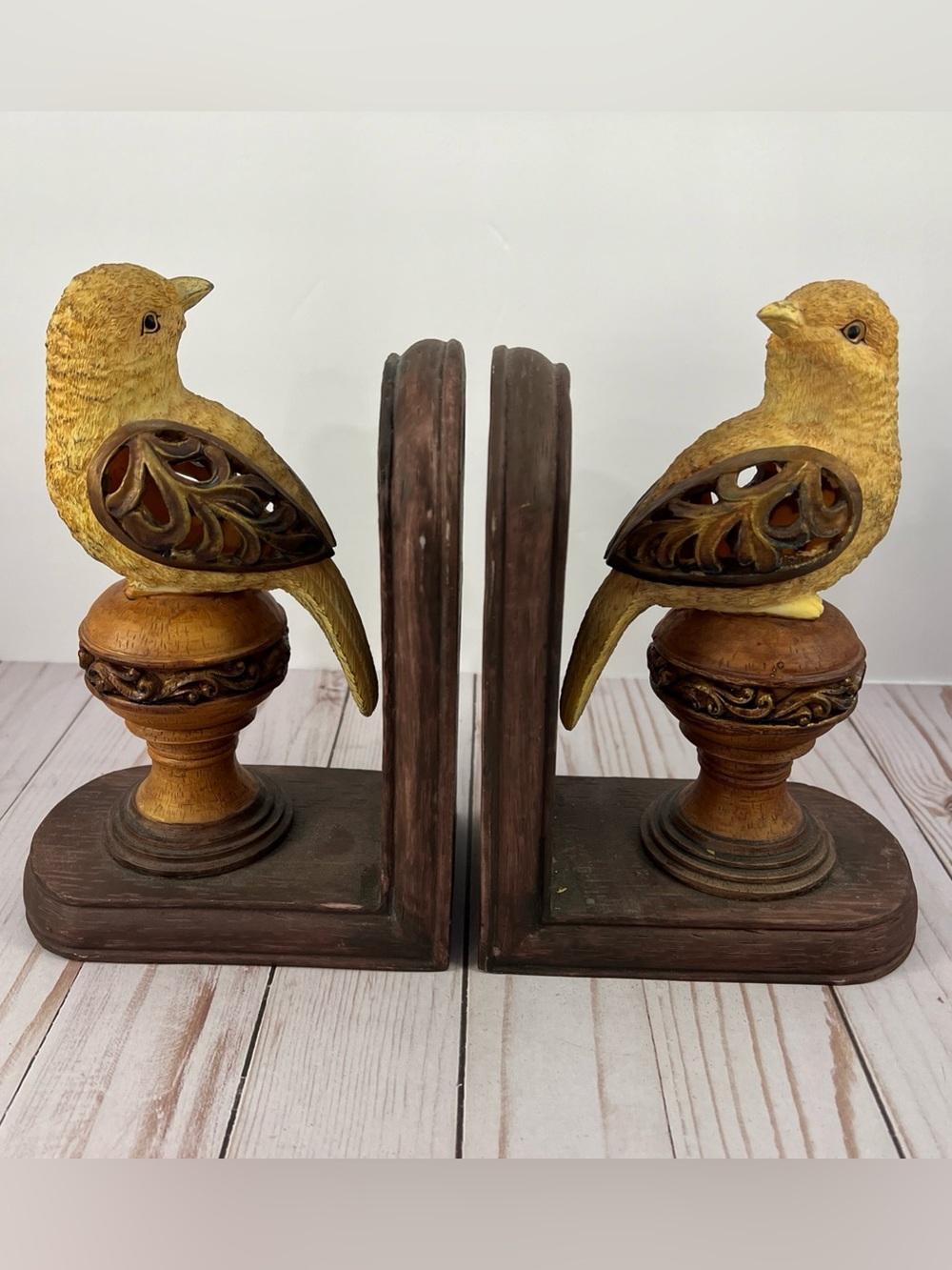 Decorative Yellow Bird Bookends - Set of 2 - Bookshelf home decor